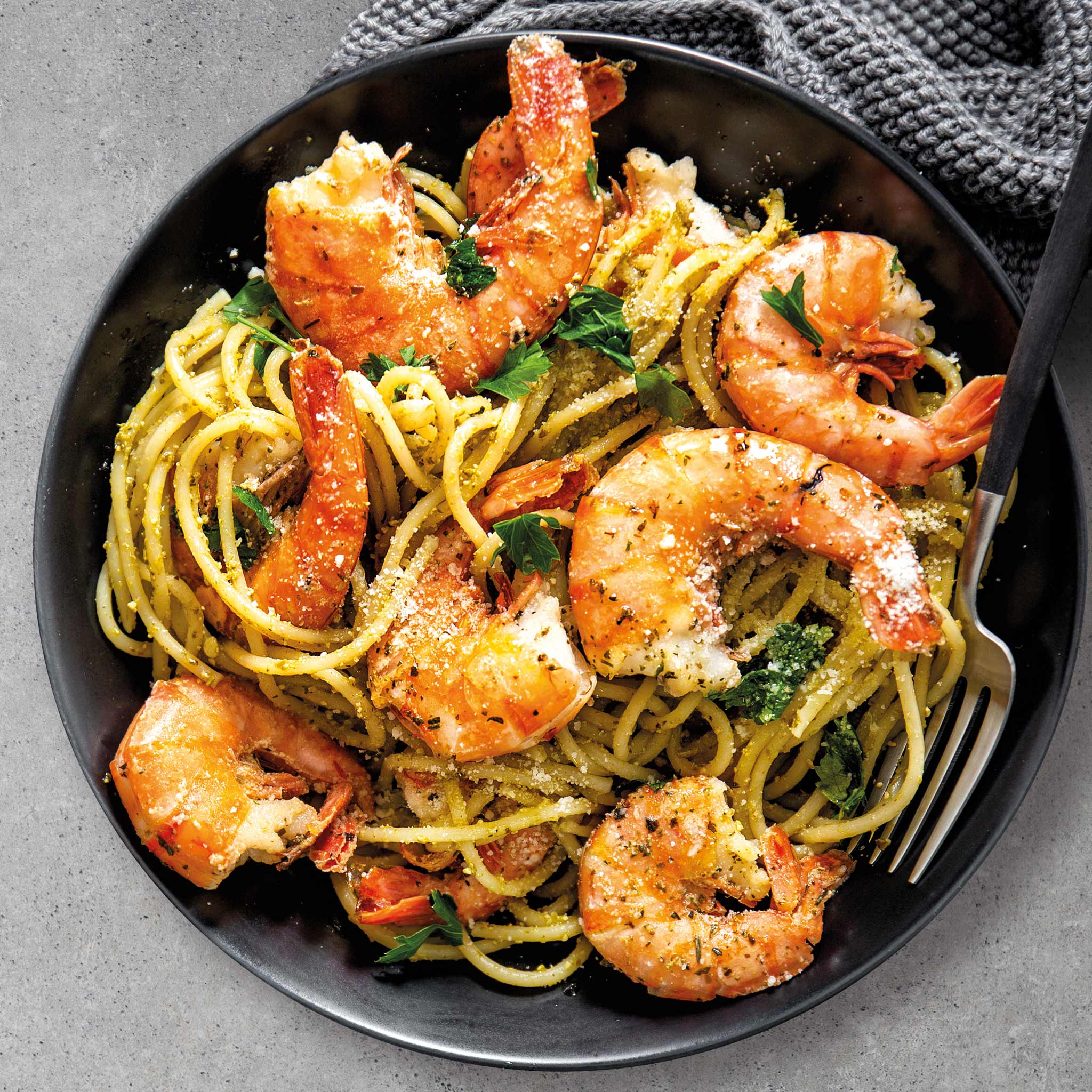 Black Tiger Shrimp &amp; Cashew Coriander Pesto | HONEST CATCH