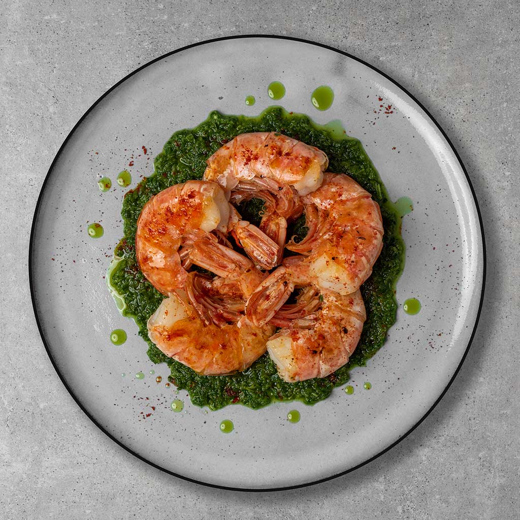 Argentine red prawns on chimichurri recipe | HONEST CATCH